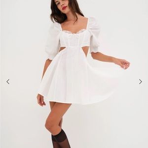 Size M For Love and Lemons Arya Mini Dress. Never worn with tags on!!